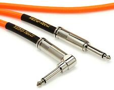 Ernie Ball Braided Straight to Right Angle Instrument Cable- 18 foot Neon Orange — view 2