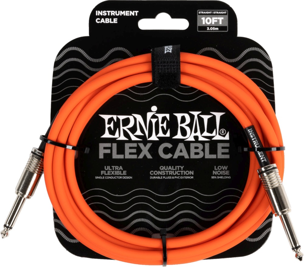 Ernie Ball Flex Instrument Cable 3m - Orange — view 1