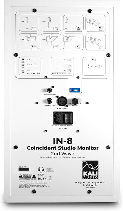 Kali Audio 3-Way 8" Tri-Amped 140w Studio Monitor (each) - White — view 3