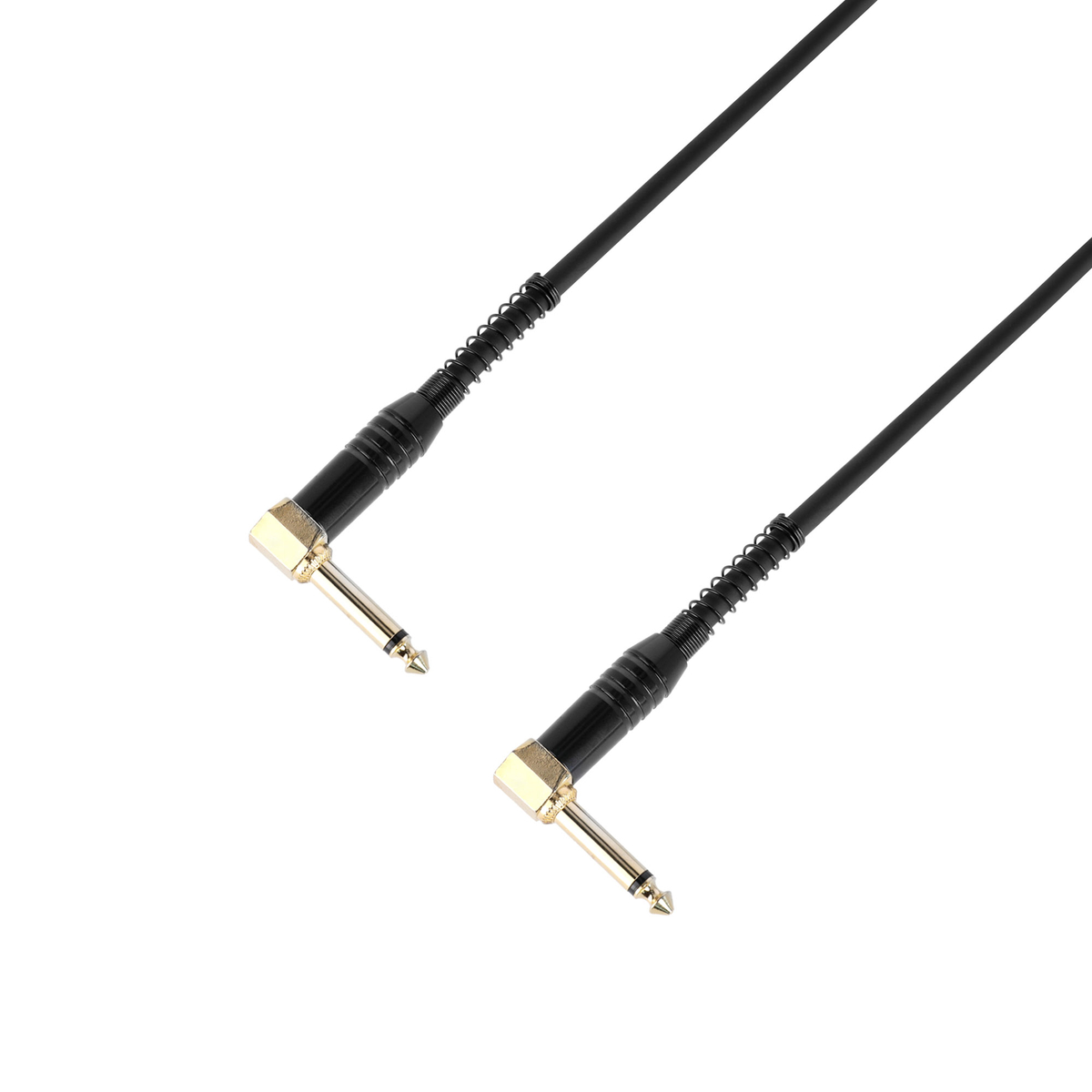Adam Hall 3 Star Instrument Cable 6.3mm Angled Jack Mono – 6.3mm Angled Jack Mono – 0.15m