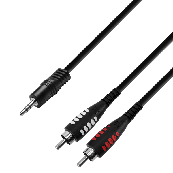 Adam Hall 3 STAR Y-Cable 2 RCA – Minijack – 6m — view 1