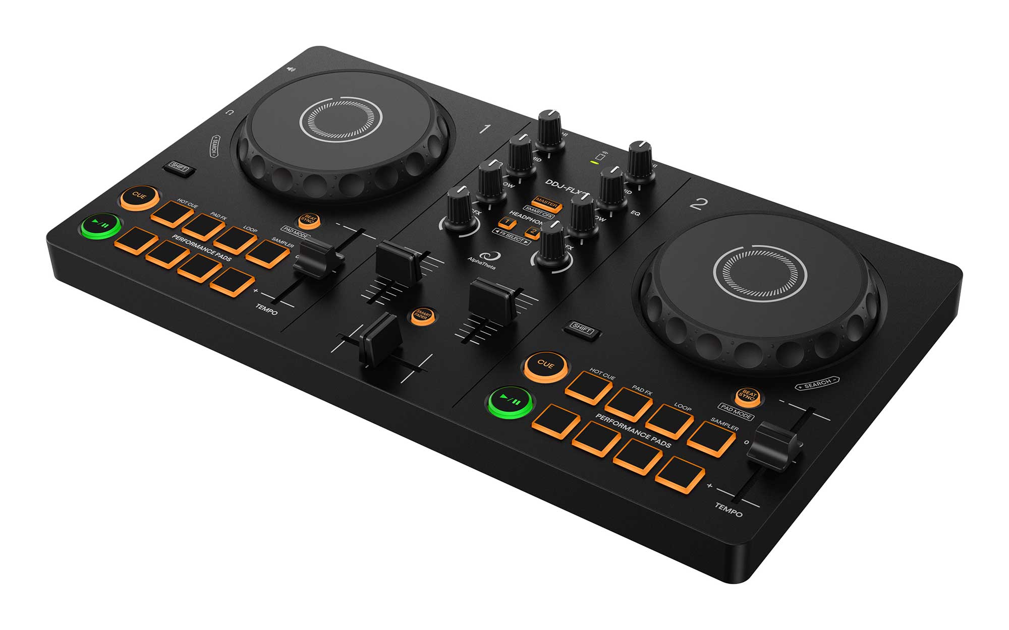 AlphaTheta- Pioneer DDJ-FLX2 2-deck DJ Controller — view 4