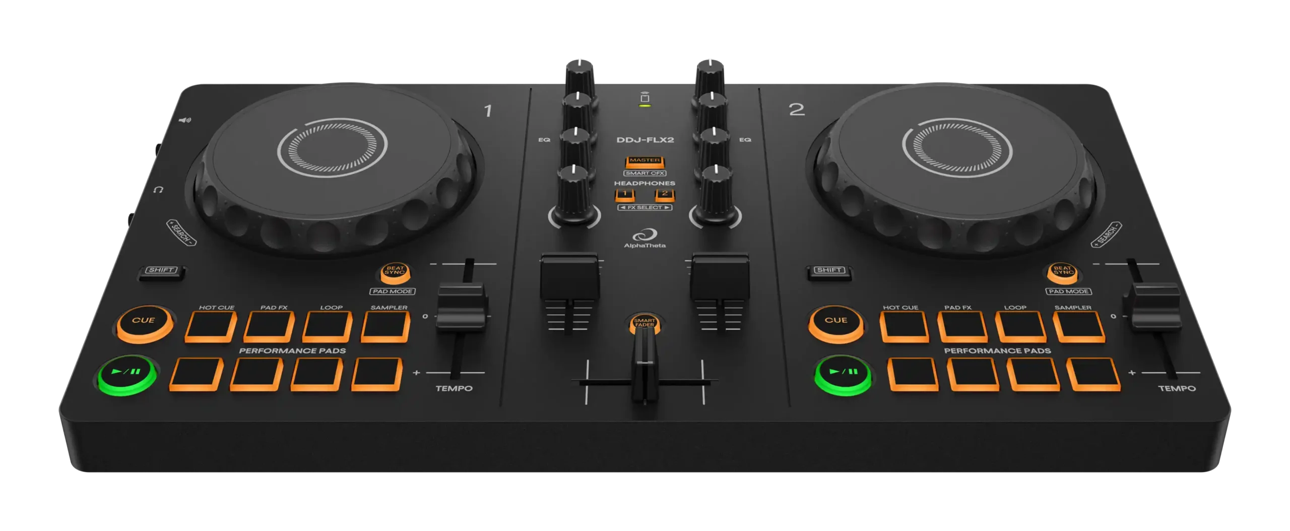 AlphaTheta- Pioneer DDJ-FLX2 2-deck DJ Controller — view 2
