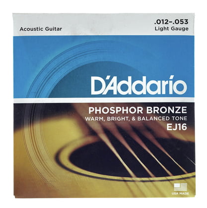 D'Addario EJ16 Phosphor Bronze Acoustic Guitar Strings 012-053 — view 2