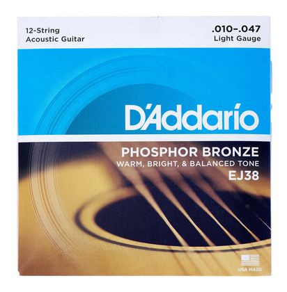 D'Addario EJ38 - Phosphor Bronze Light 12-String Acoustic Strings — view 2