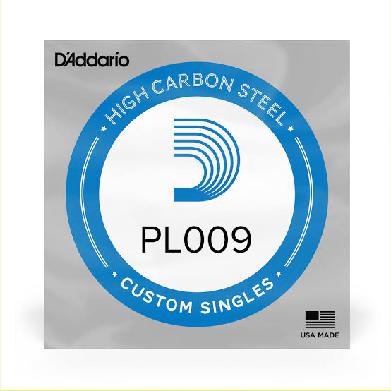 D’Addario Plain Steel Single Acoustic/Electric Guitar String 009