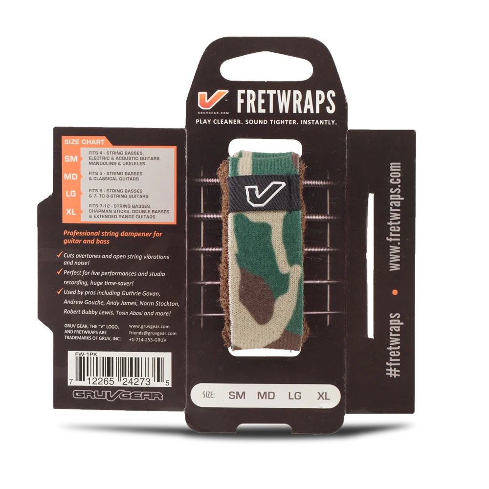 Gruv Gear FretWraps String Muter – Camo Green/Brown – Small