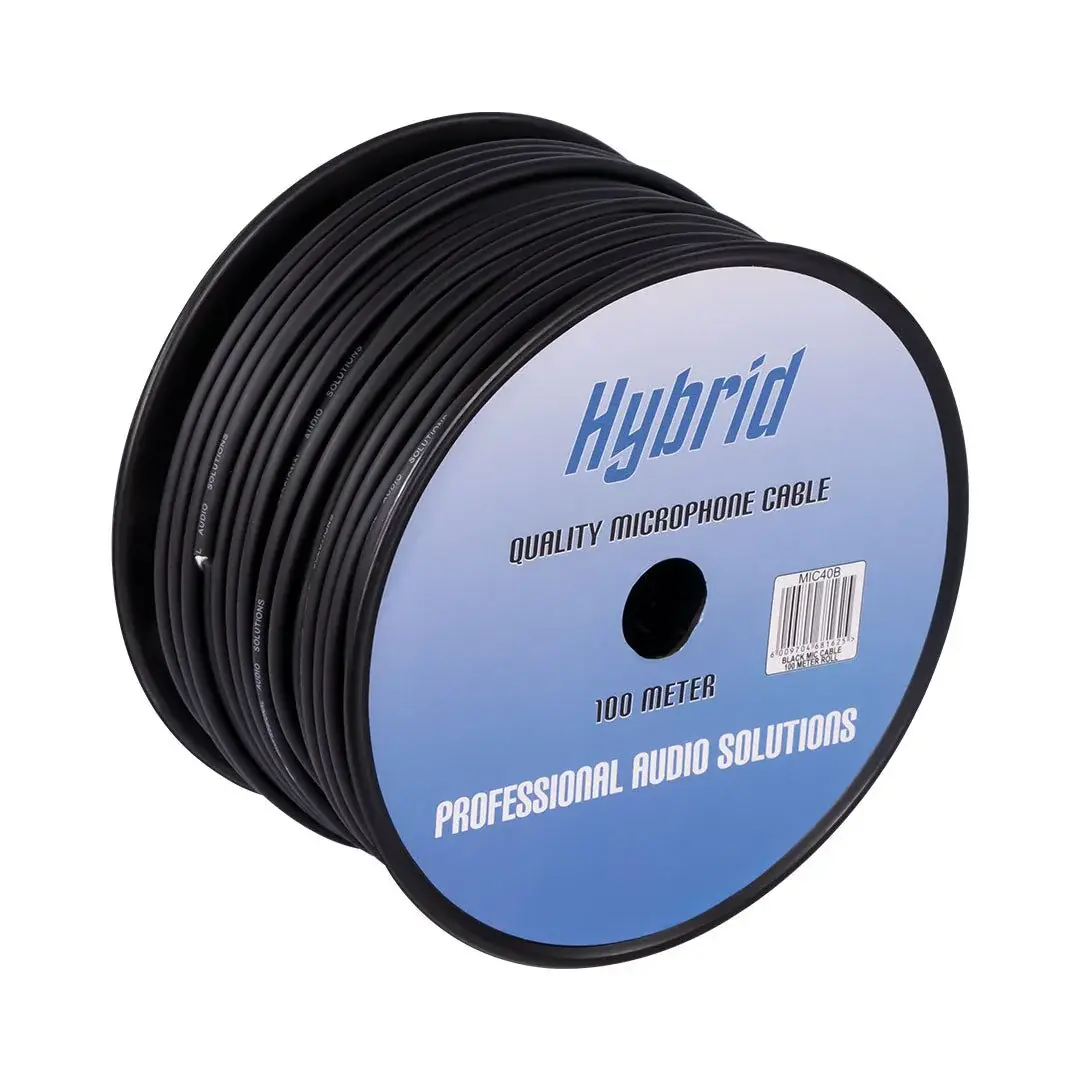 Hybrid Microphone Black Cable (100m)