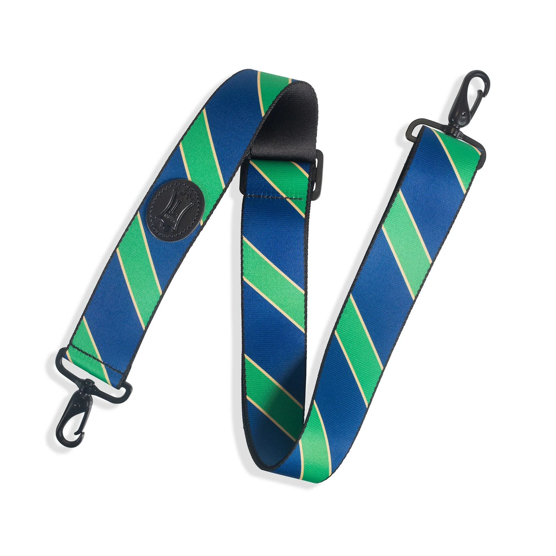 Levy’s MCS-006 Polyester Case Strap – Navy and Green Stripes