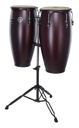LP City 11 inch x 12 inch Conga Set with Stand - Dark Wood — view 2