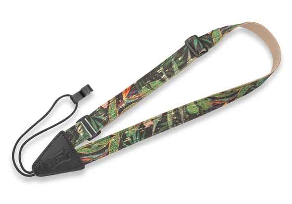 Levy’s 1 Inch Cork Ukulele & Classical Guitar Strap with Printed Tropical Design