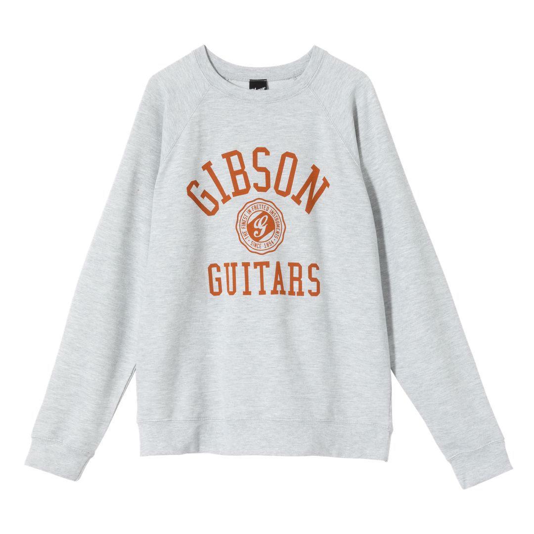 Gibson Collegiate Crewneck Pullover – Heather Gray - 2XL