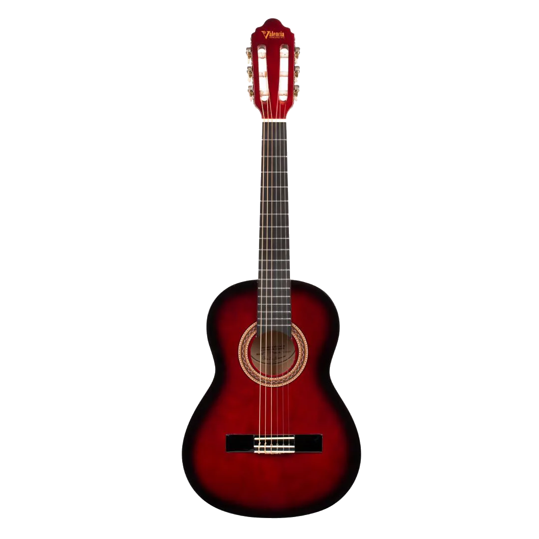 Valencia 1/2 Classic Guitar – Various Colours - Red — view 1