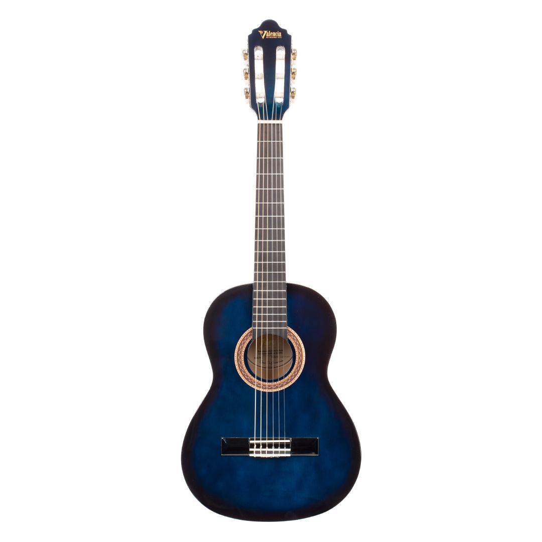 Valencia VC101 1/4 size Classical Guitar – Various Colours - Blue — view 1