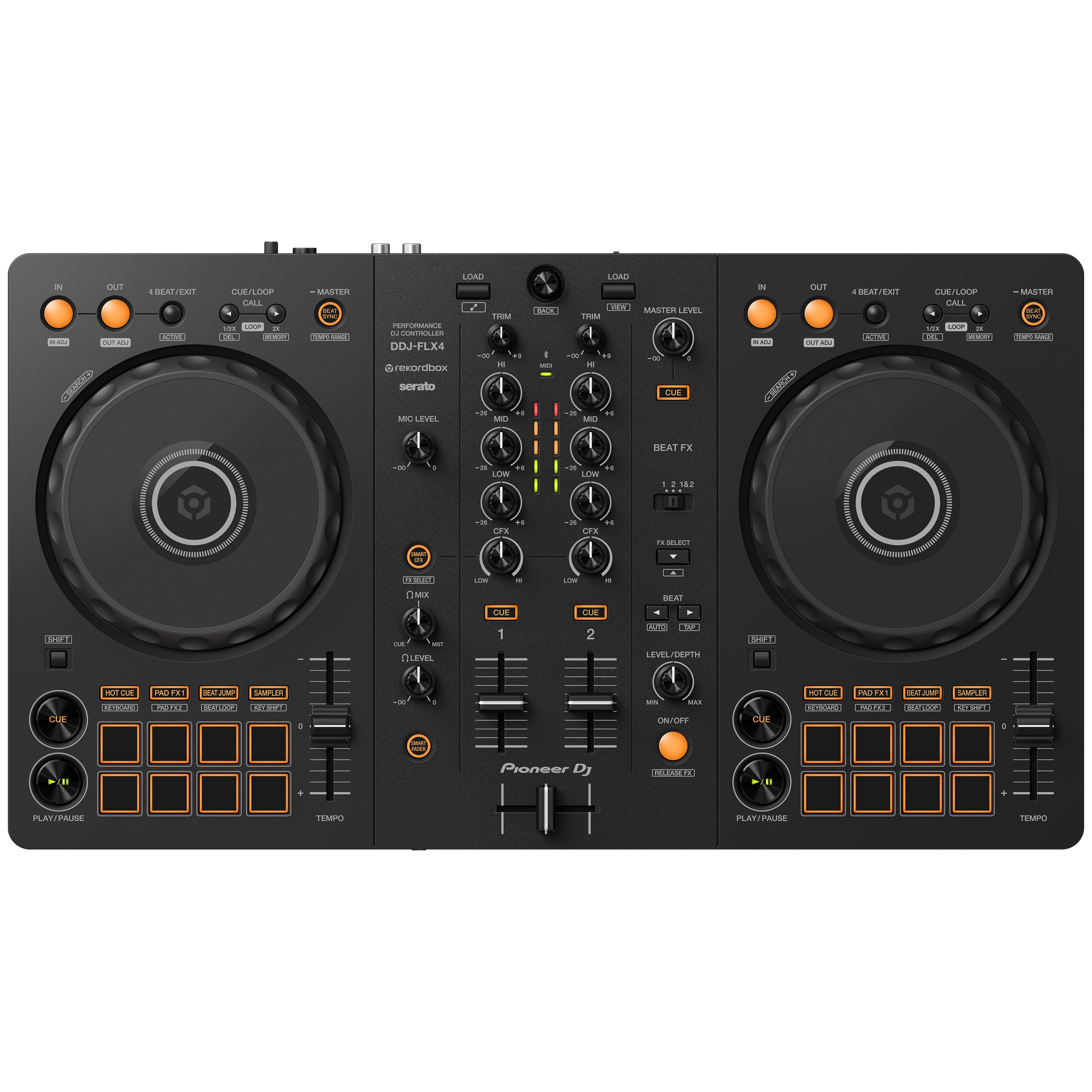Pioneer DDJ-FLX4 DJ Controller With Free Headphones — view 2