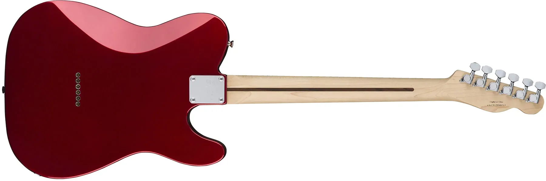 Fender Squier Left Handed Contemporary Tele Electric Guitar HH Dark Metallic Red M/N — view 2