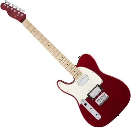 Fender Squier Left Handed Contemporary Tele Electric Guitar HH Dark Metallic Red M/N — view 4