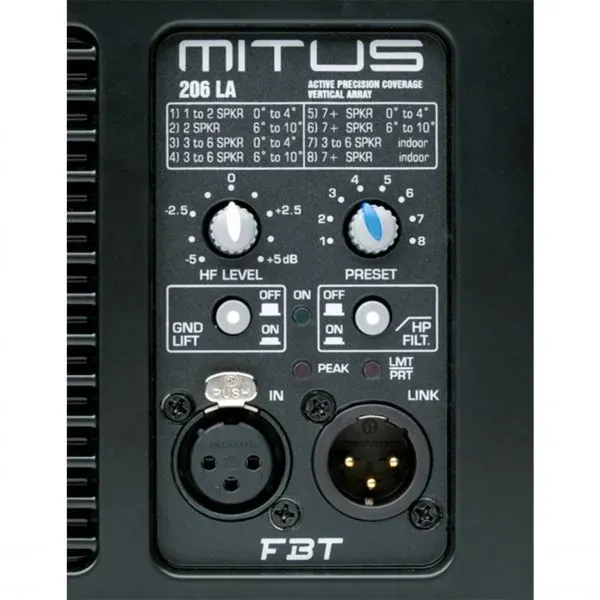 FBT Mitus 206LA 2 x 6.5 inch Active Line Array Speaker — view 3