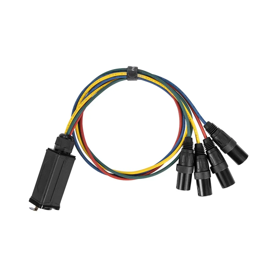 RubiQube 4XMTC Adaptor – RJ45 to 4 x XLR Male — view 1