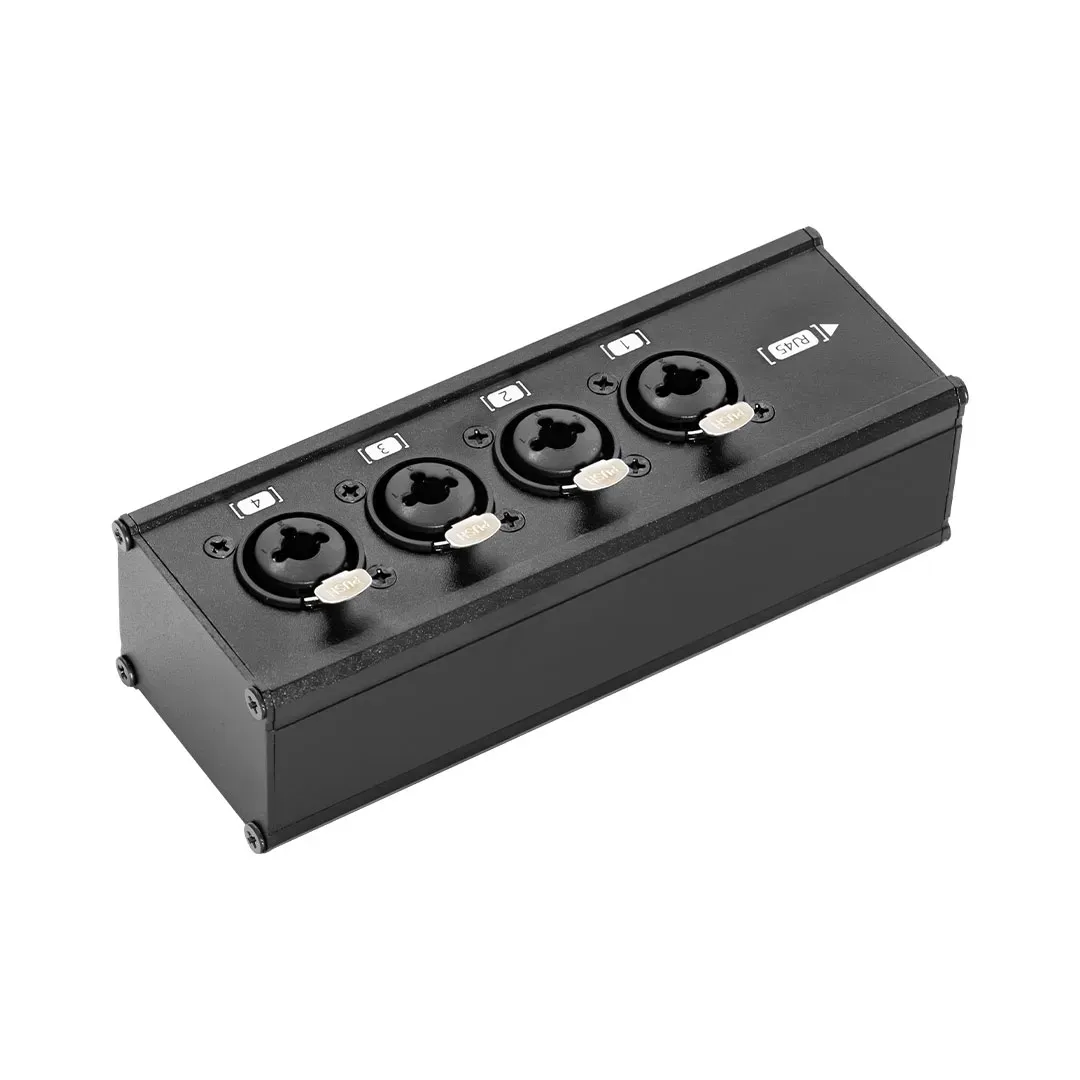 RubiQube 4XFCAT Adaptor – RJ45 – 4 x XLR (F) Jack Combo Box — view 2