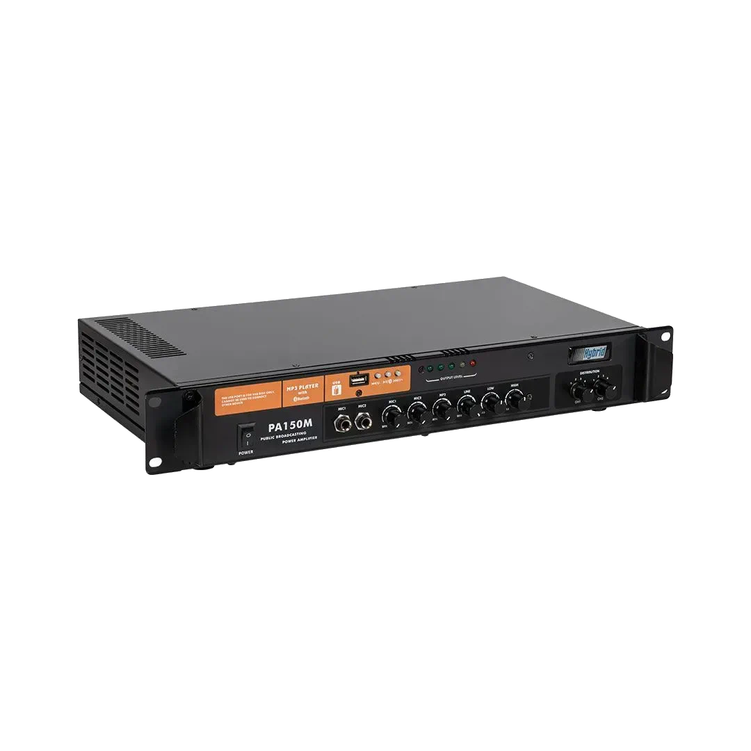 Hybrid PA150M 150 Watt 2 Zone 100V Line PA Amplifier