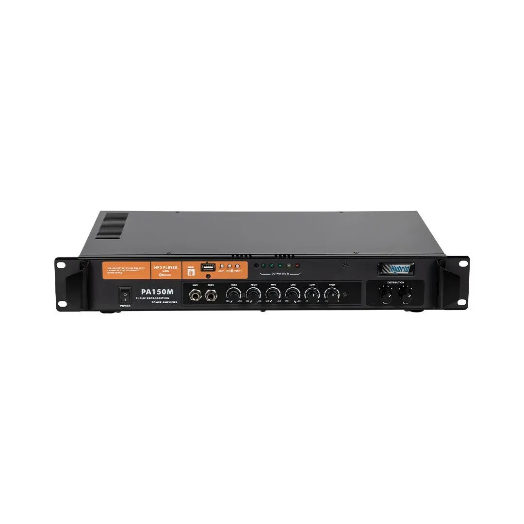 Hybrid PA150M 150 Watt 2 Zone 100V Line PA Amplifier — view 2