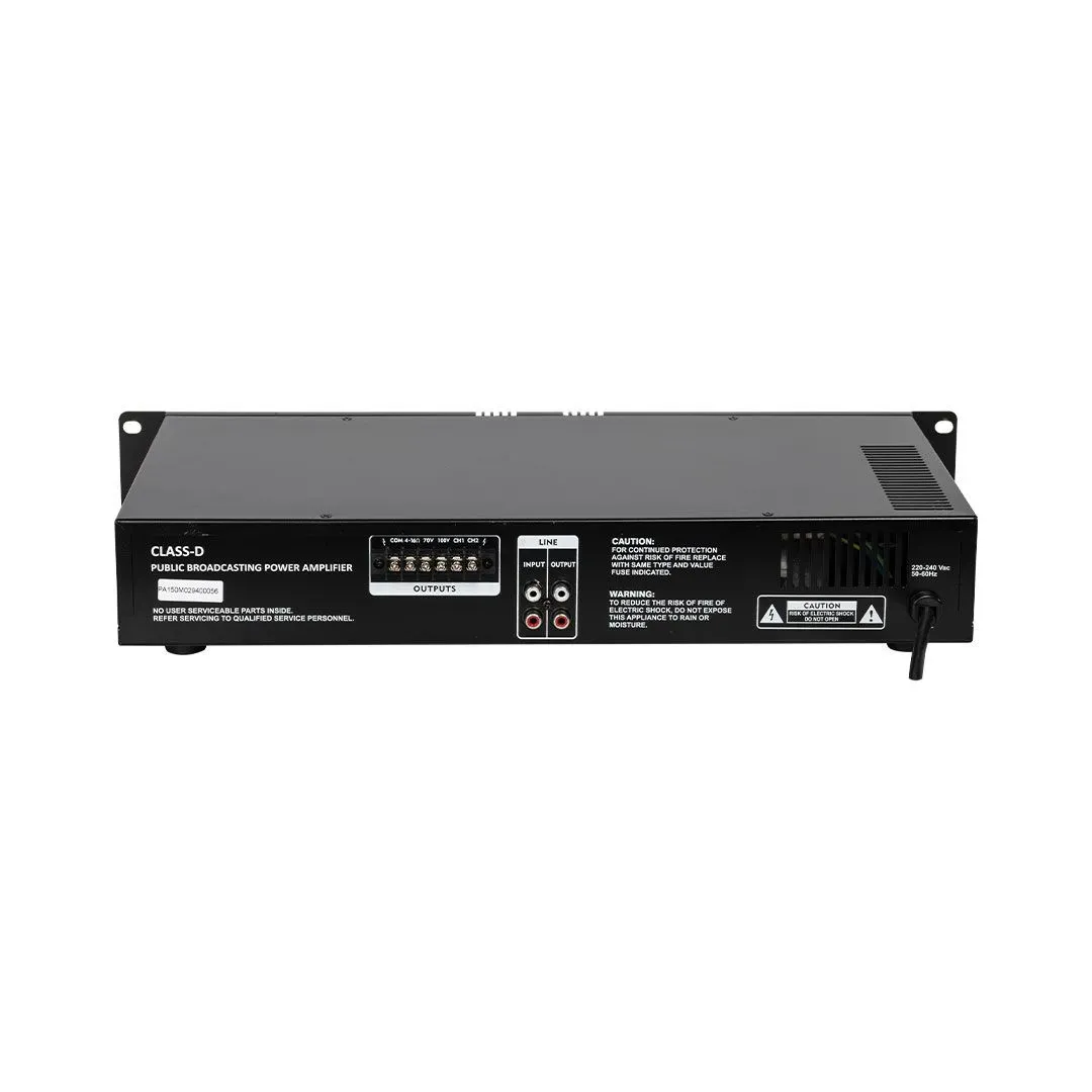 Hybrid PA150M 150 Watt 2 Zone 100V Line PA Amplifier — view 3