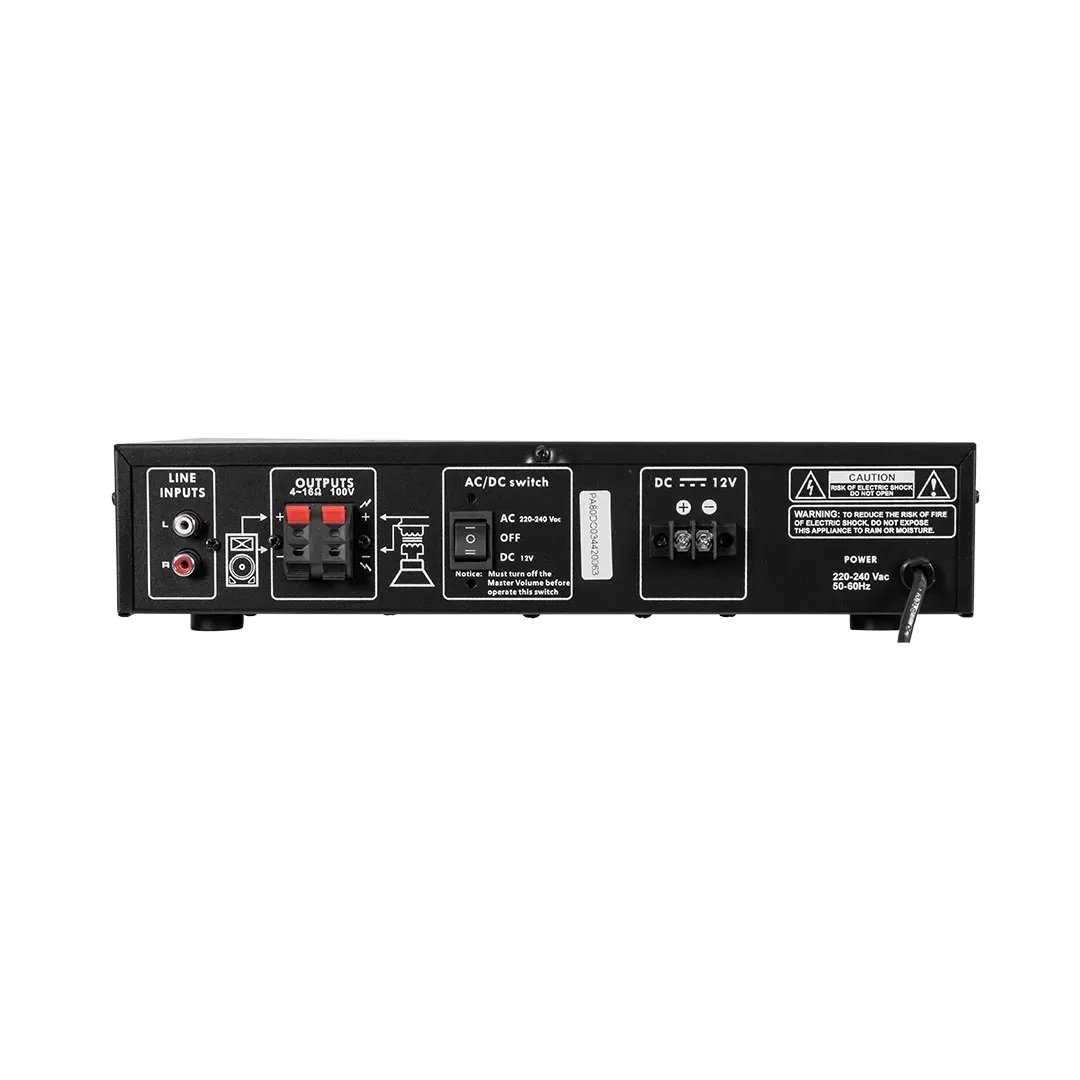 Hybrid PA80DC 100v Line Amplifier — view 3