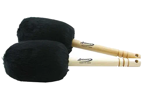 Andante Bass Drum Beaters - Black