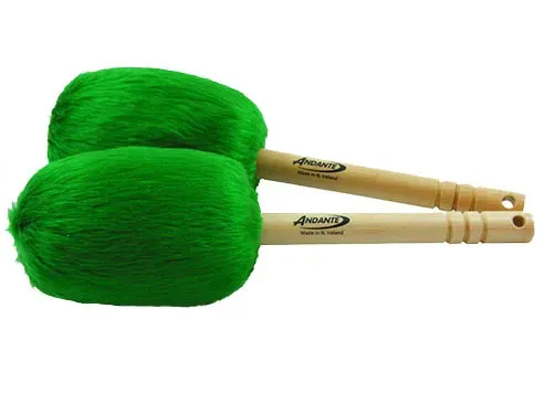 Andante Bass Drum Beaters - Green