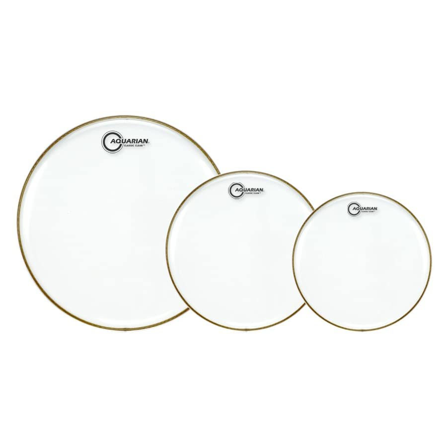 Aquarian Classic Clear Drumhead Pack 10/12/16 inch