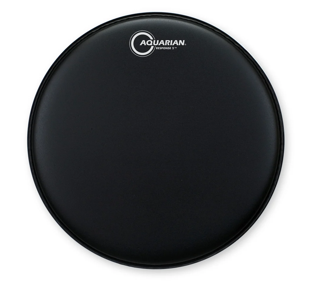 Aquarian 22 inch Texture Coated Response 2 Bass Head – Black — view 1