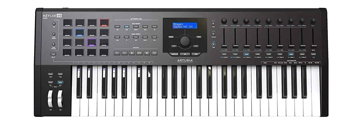 Arturia KeyLab 49 MKII Keyboard Controller (Black) — view 3