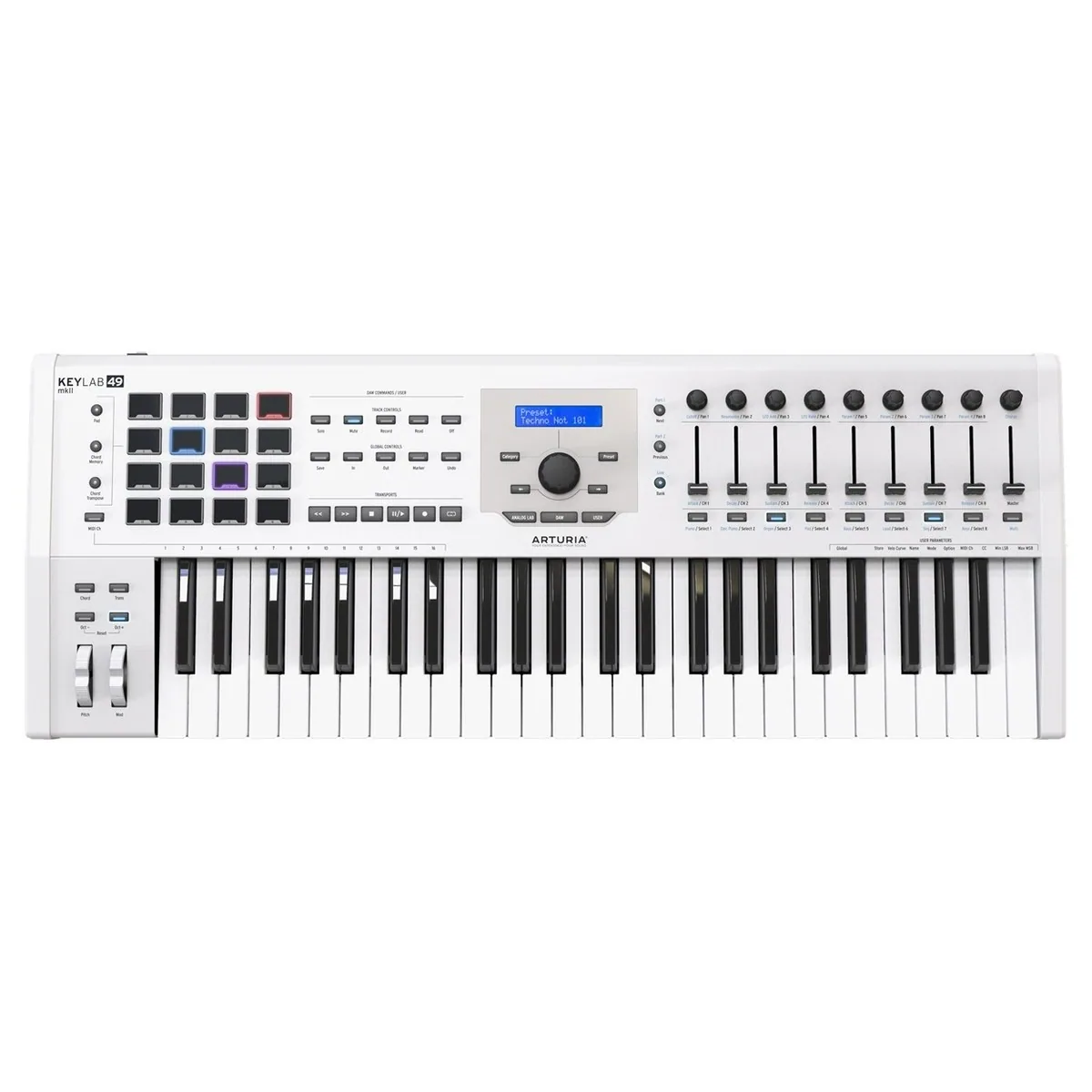 Arturia KeyLab 49 MKII Keyboard Controller (White) — view 1