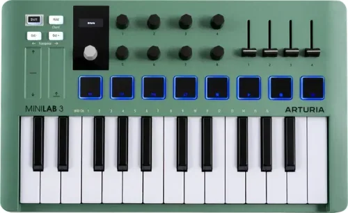 Arturia MiniLab 3 25 Slim-key Controller – Mint — view 2