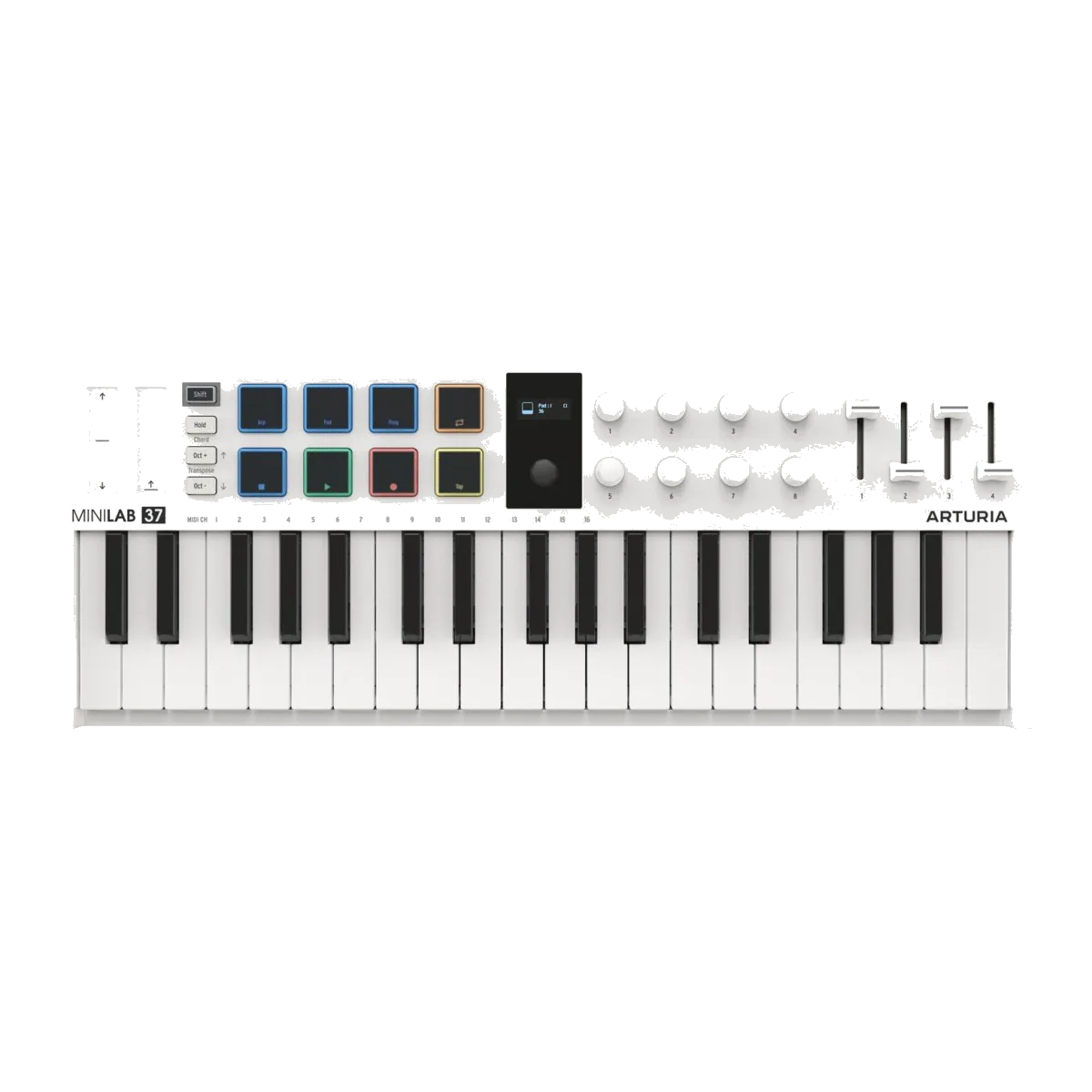 Arturia&nbsp;MiniLab 37 mk3 Slim-key Controller – White — view 1