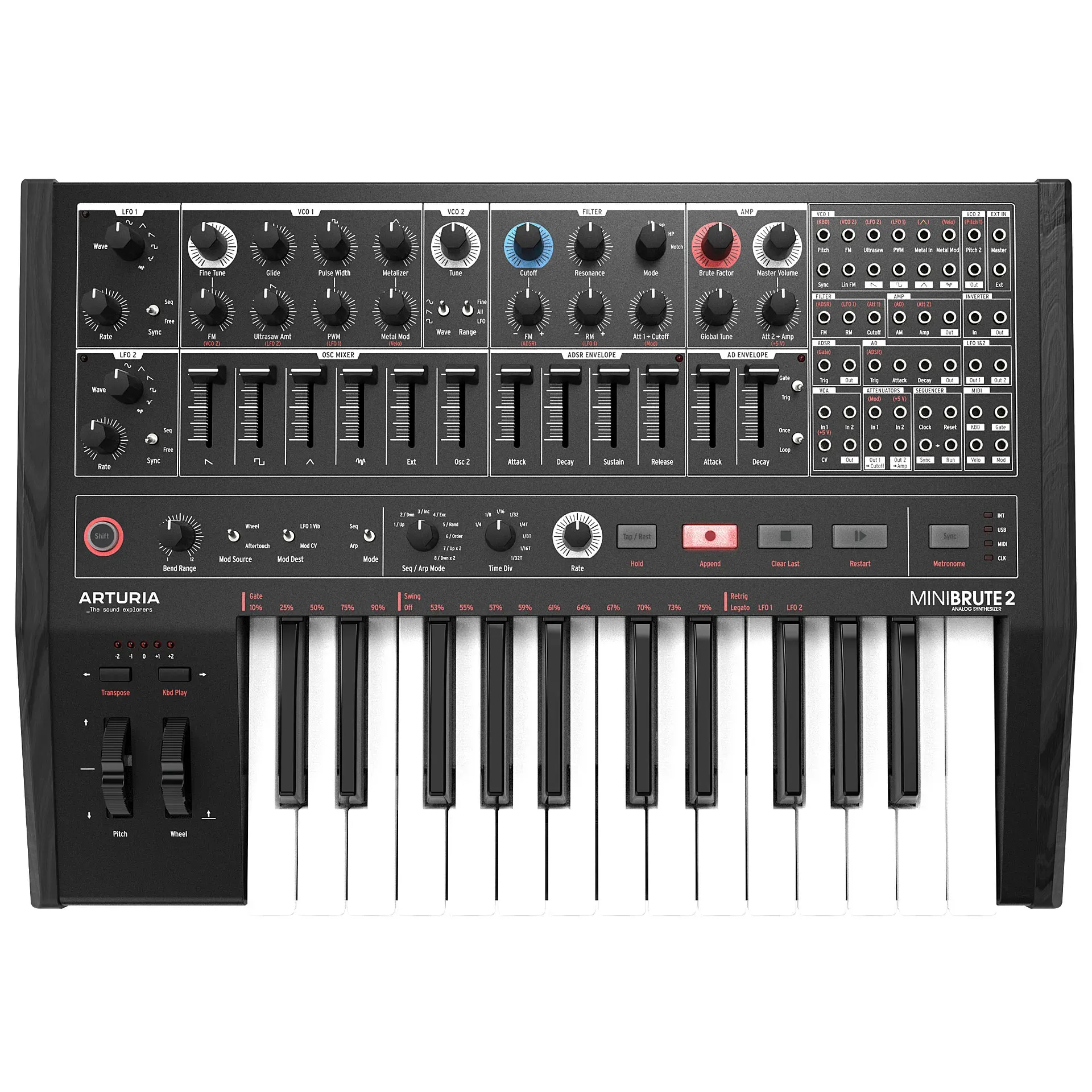 Arturia MiniBrute 2 Noir Semi-modular Analog Synthesizer — view 2