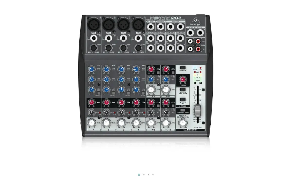 Behringer XENYX 1202 - 12 Input Mixer with XENYX Mic Preamps and British Eqs — view 2