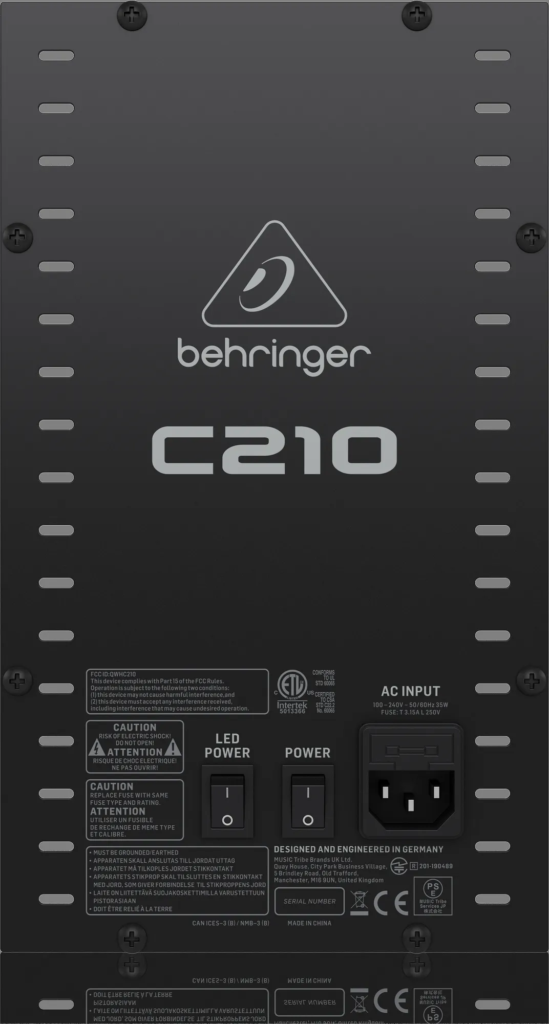 Behringer C210 200W Active Column Speaker — view 4