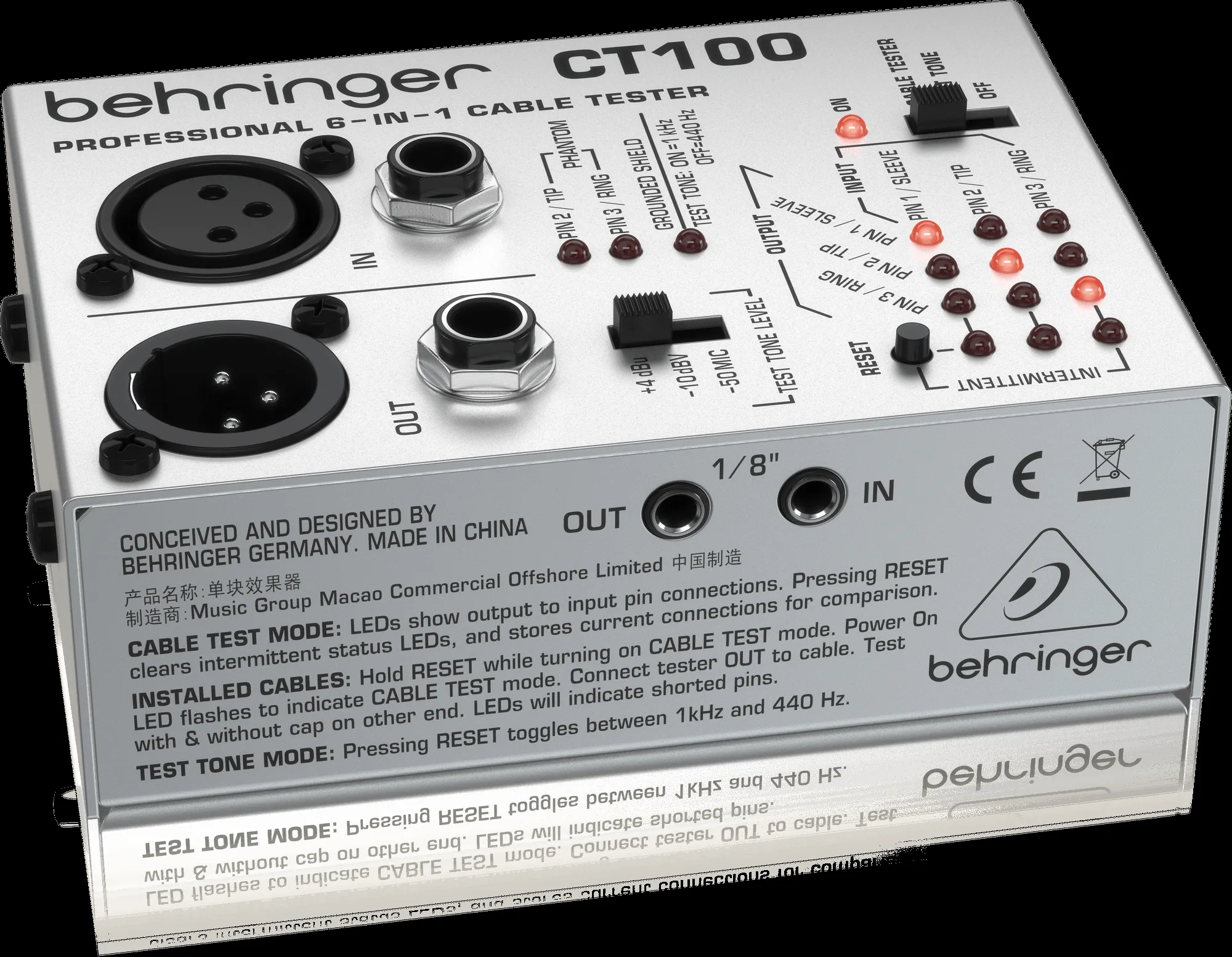Behringer CT100 6-in-1 Cable Tester — view 3