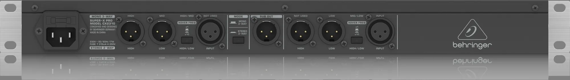 Behringer CX2310 Super X Pro 2 and 3 Way Mono Crossover — view 4
