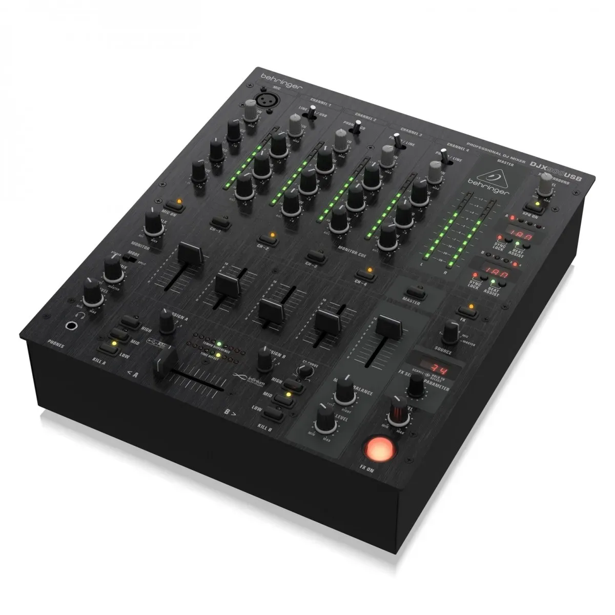 Behringer Pro Mixer DJX900USB 4-channel DJ Mixer — view 3