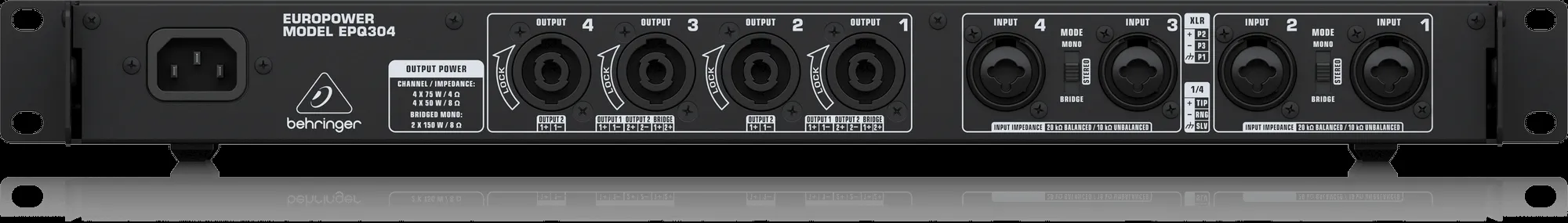 Behringer Europower EPQ304 Power Amplifier — view 3