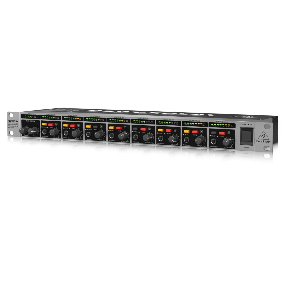 Behringer HA8000 V2 8-channel Headphone Amplifier — view 2