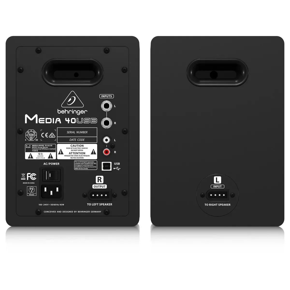 Behringer Media 40USB 4 inch Powered Studio Monitors with USB — view 3