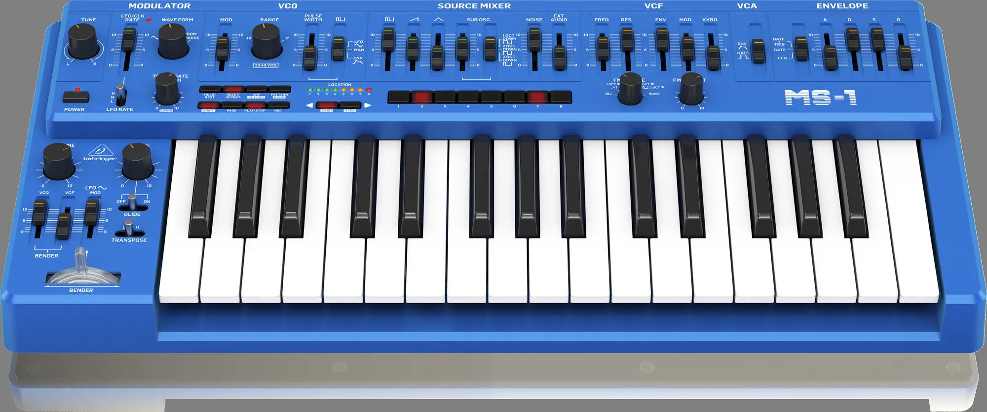 Behringer MS-1-BU Analog Synthesizer - Blue — view 2