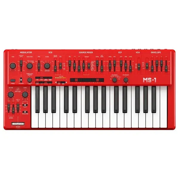Behringer MS-1-RD Analog Synthesizer - Red — view 2