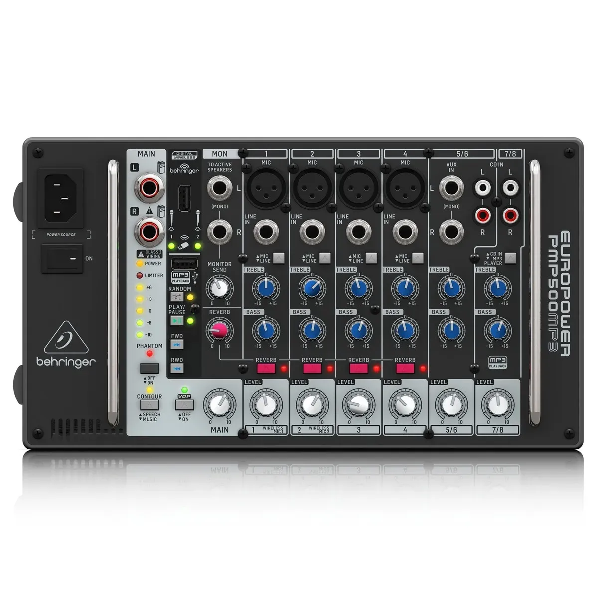 Behringer PMP500MP3 8-channel 500W Powered Mixer