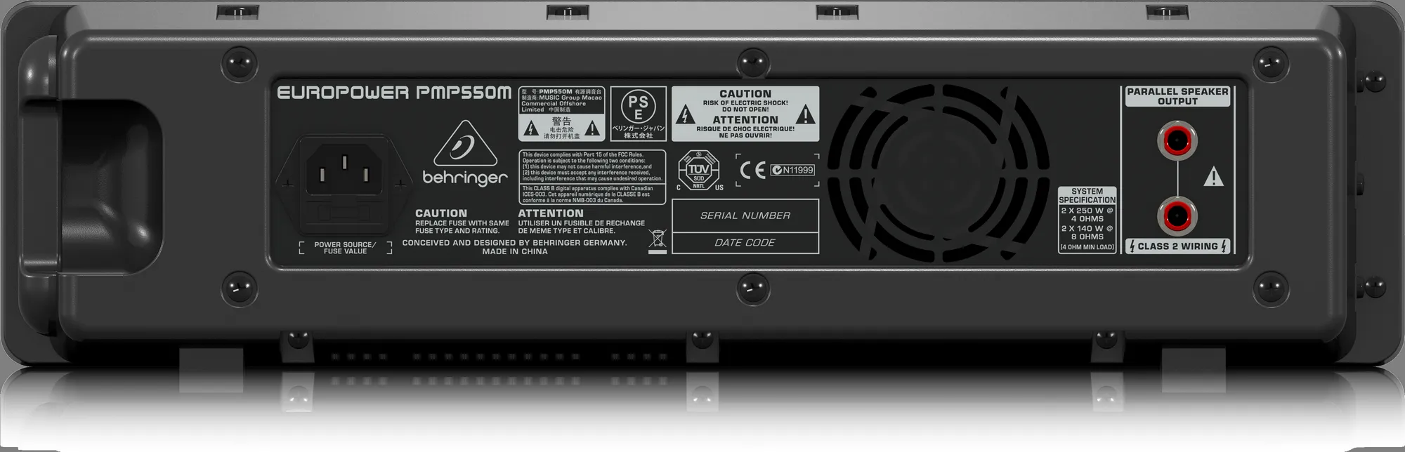 Behringer PMP550M 5-channel 500W Powered Mixer — view 3