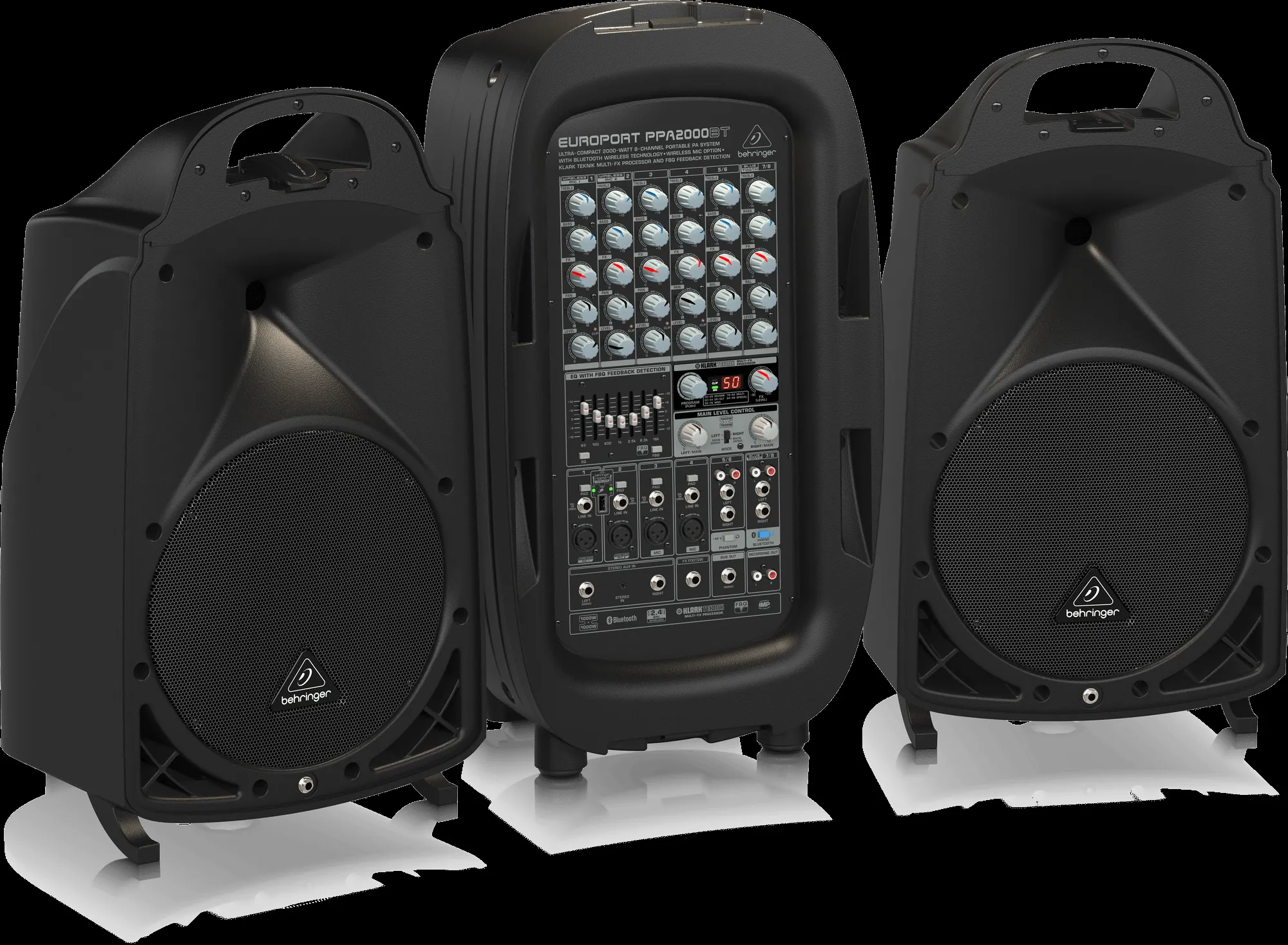 Behringer Europort PPA2000BT 8-channel Portable PA System — view 2